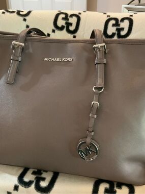 Michael Kors Taupe Saffiano Leather Tote